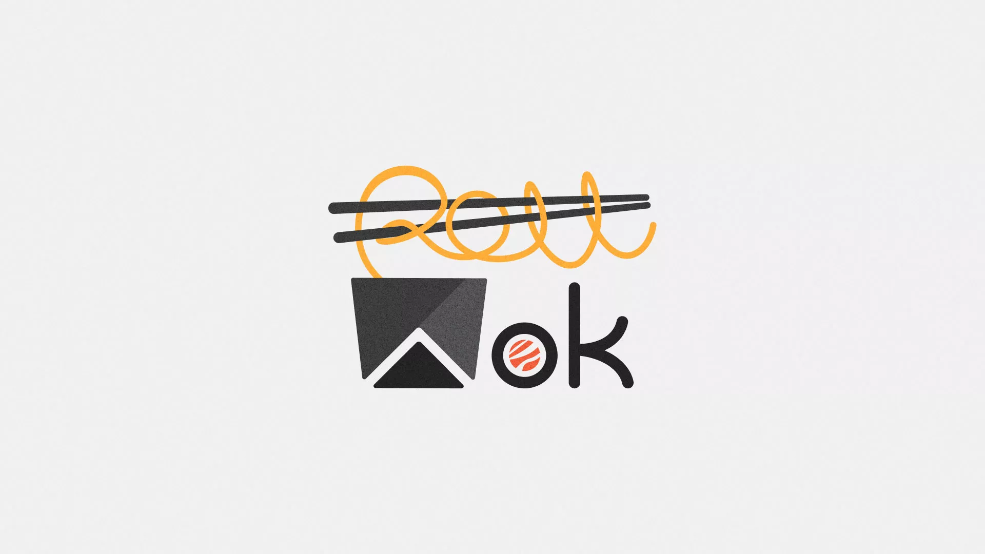 Разработка логотипа суши-бара «Roll Wok Club» в Солнечногорске